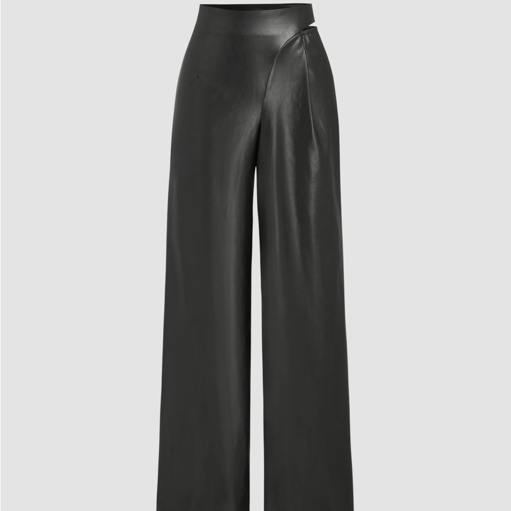 Cider faux black leather pants